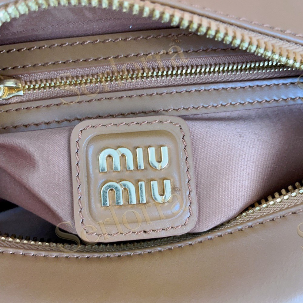 MIU MIU ARCADIE LEATHER HANDBAG
