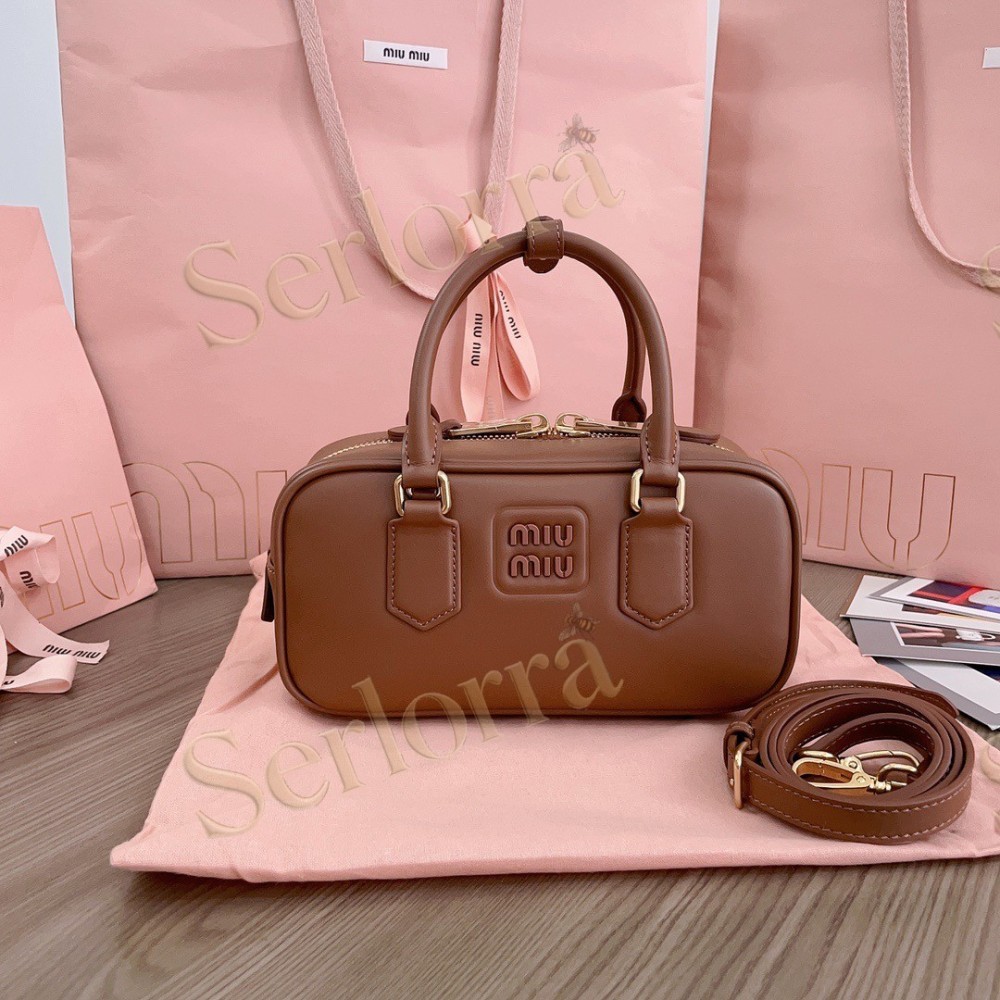 MIU MIU ARCADIE LEATHER HANDBAG
