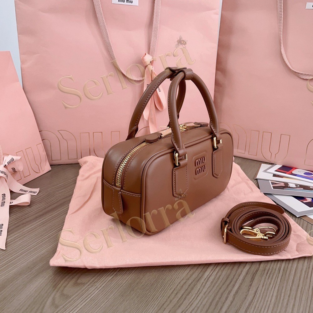 MIU MIU ARCADIE LEATHER HANDBAG
