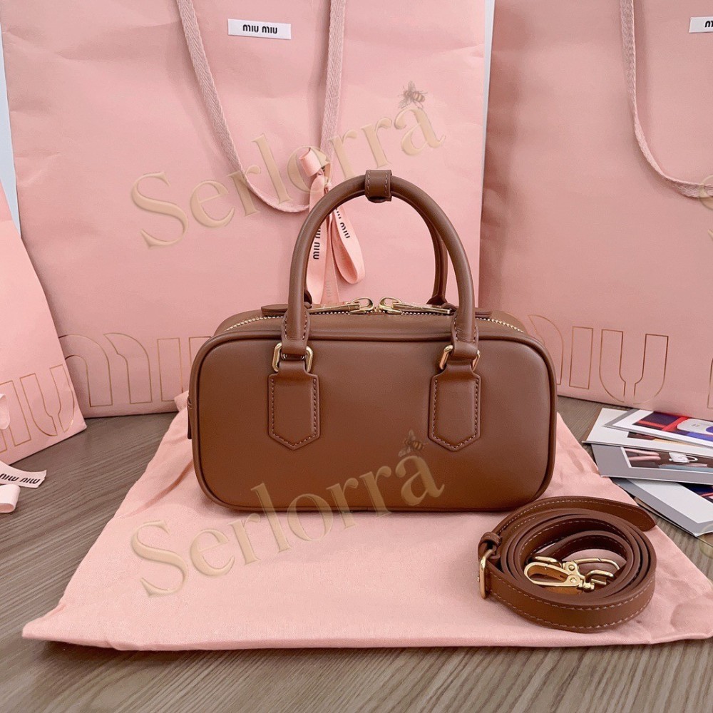 MIU MIU ARCADIE LEATHER HANDBAG