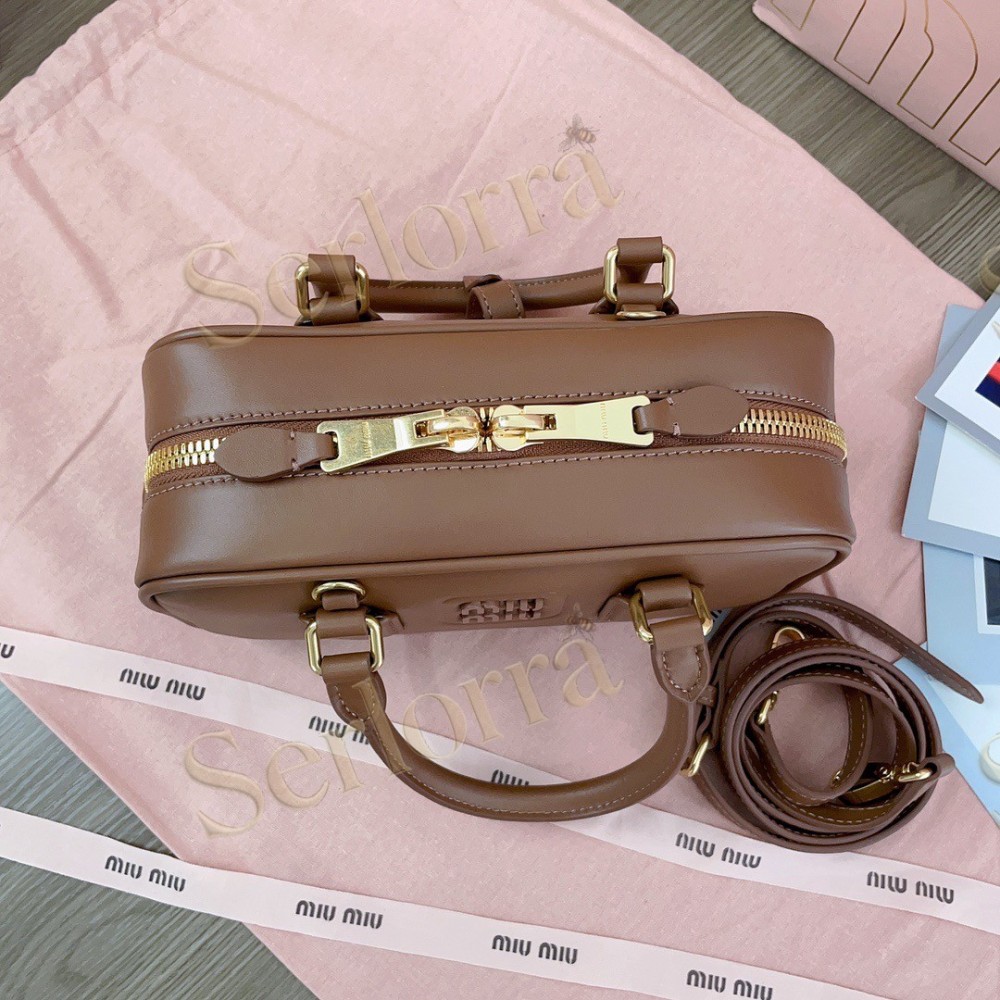 MIU MIU ARCADIE LEATHER HANDBAG