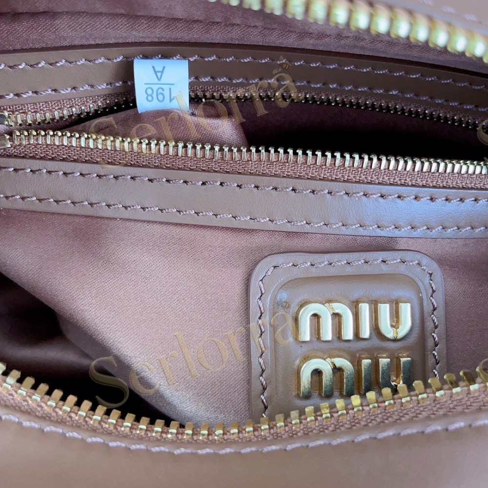 MIU MIU ARCADIE LEATHER HANDBAG