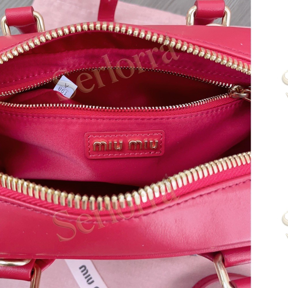 MIU MIU ARCADIE LEATHER HANDBAG