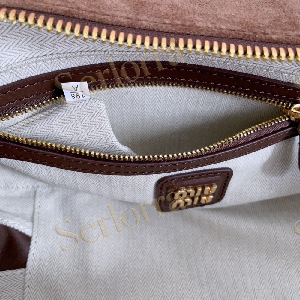 MIU MIU ARCADIE SUEDE TOP-HANDLE BAG