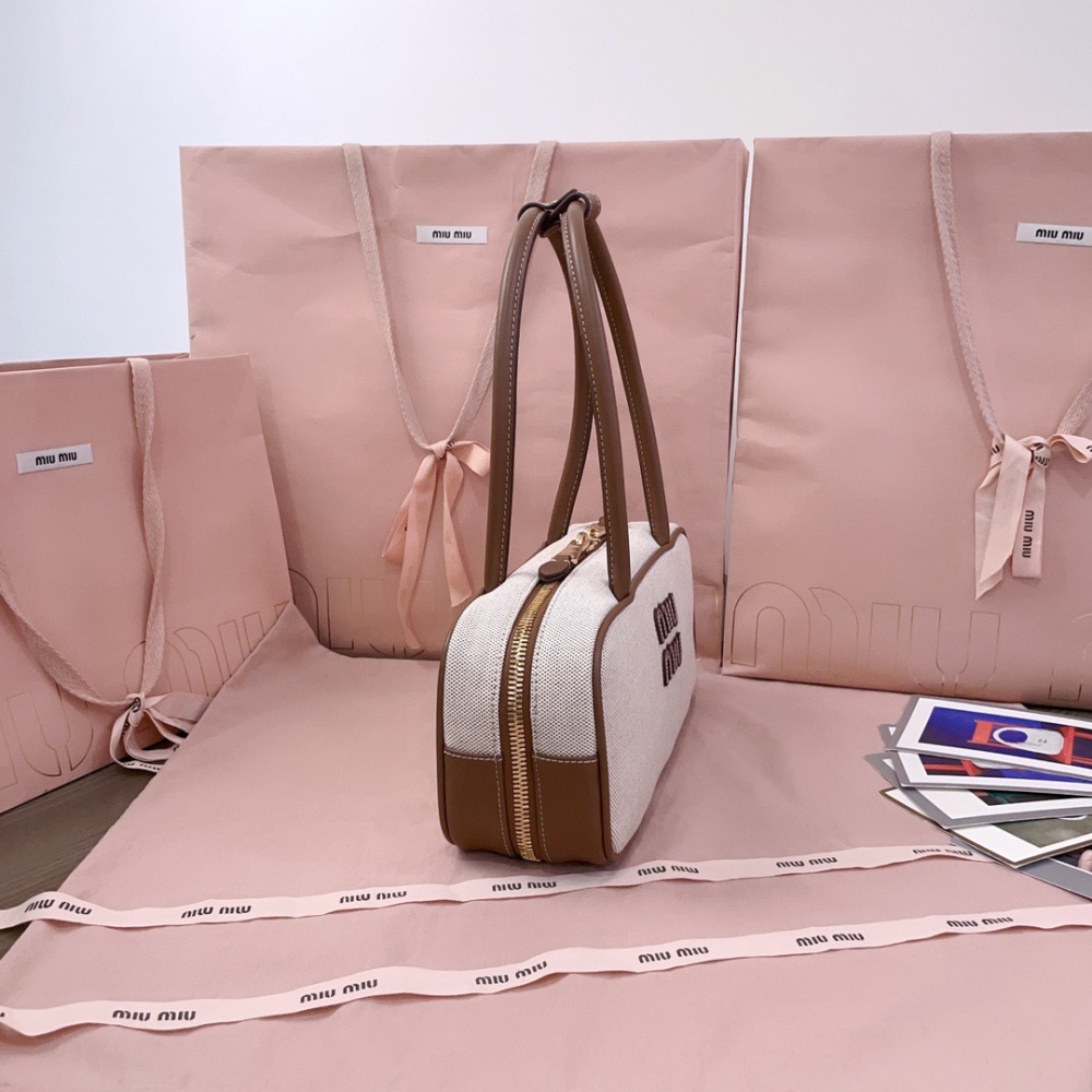 MIU MIU BEAU CANVAS HANDBAG