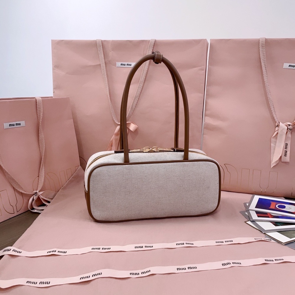 MIU MIU BEAU CANVAS HANDBAG