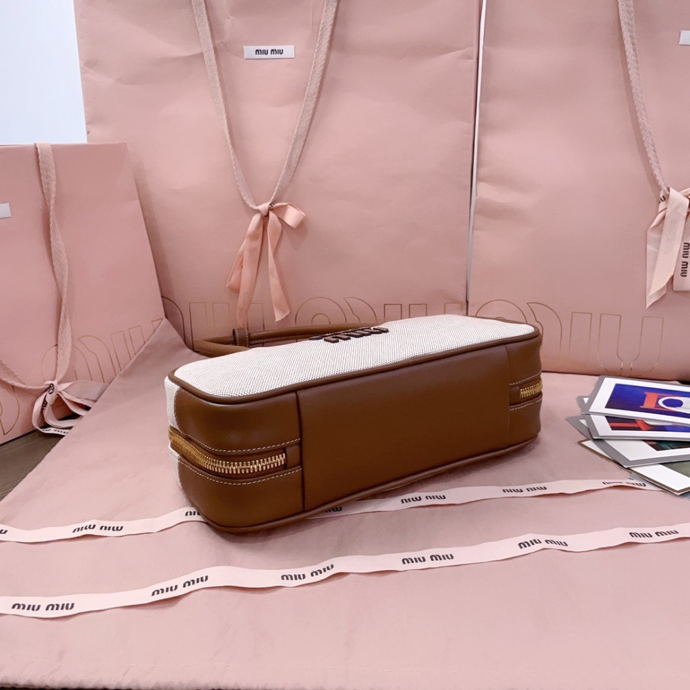 MIU MIU BEAU CANVAS HANDBAG