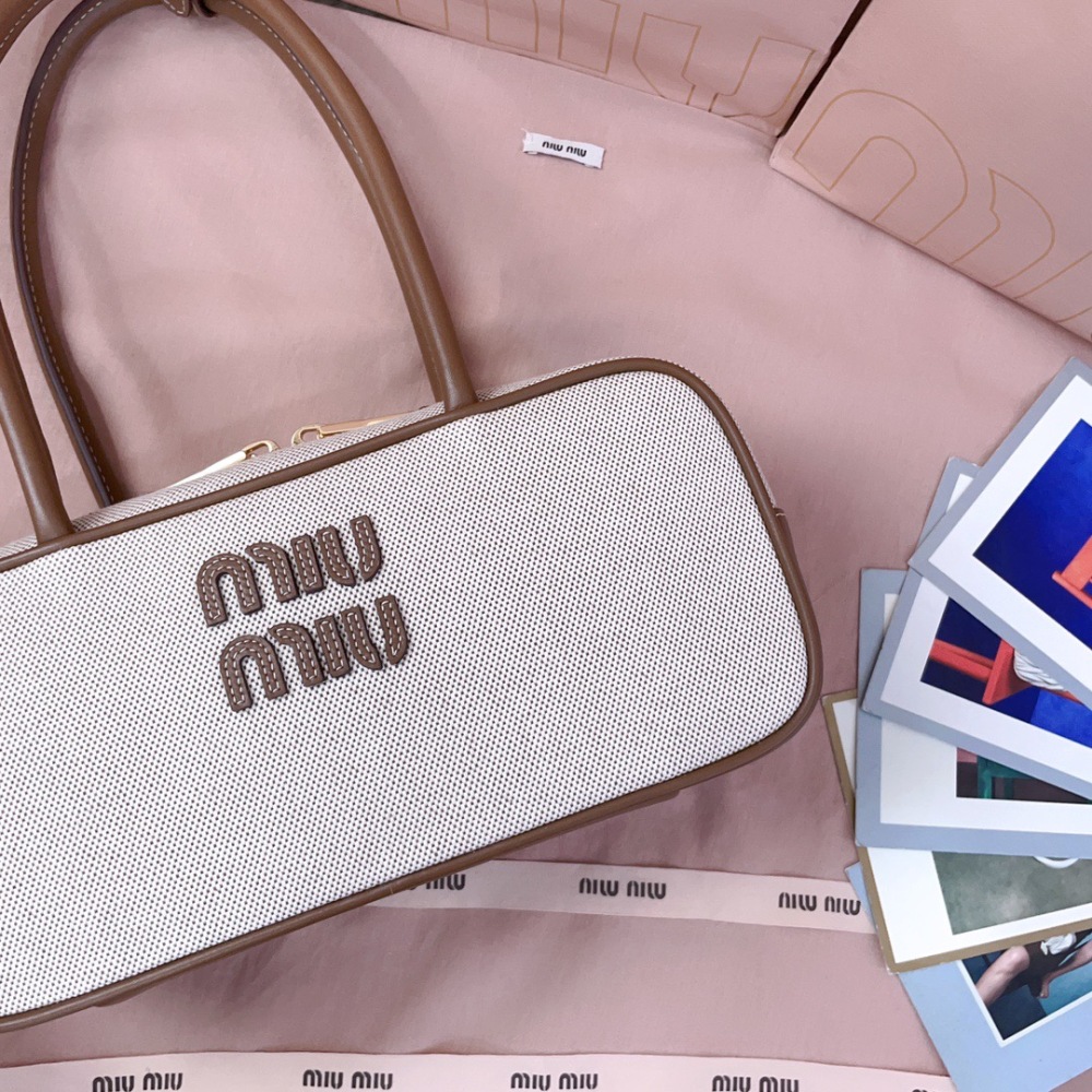 MIU MIU BEAU CANVAS HANDBAG