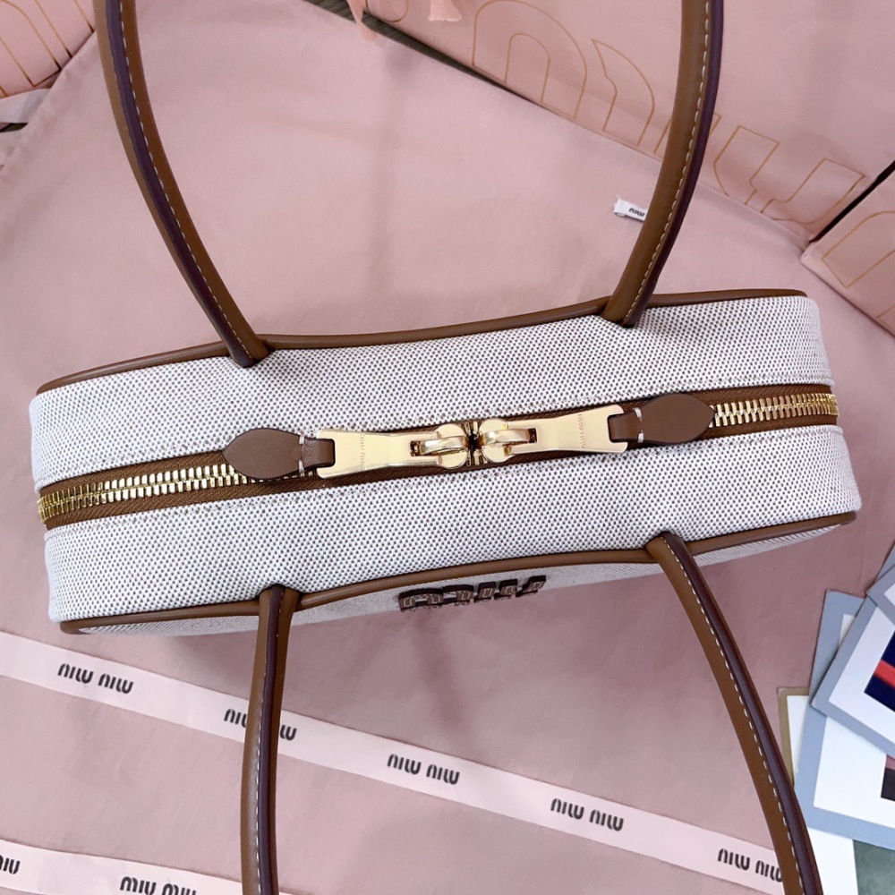 MIU MIU BEAU CANVAS HANDBAG