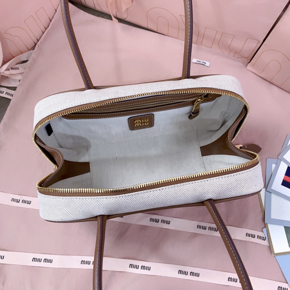 MIU MIU BEAU CANVAS HANDBAG
