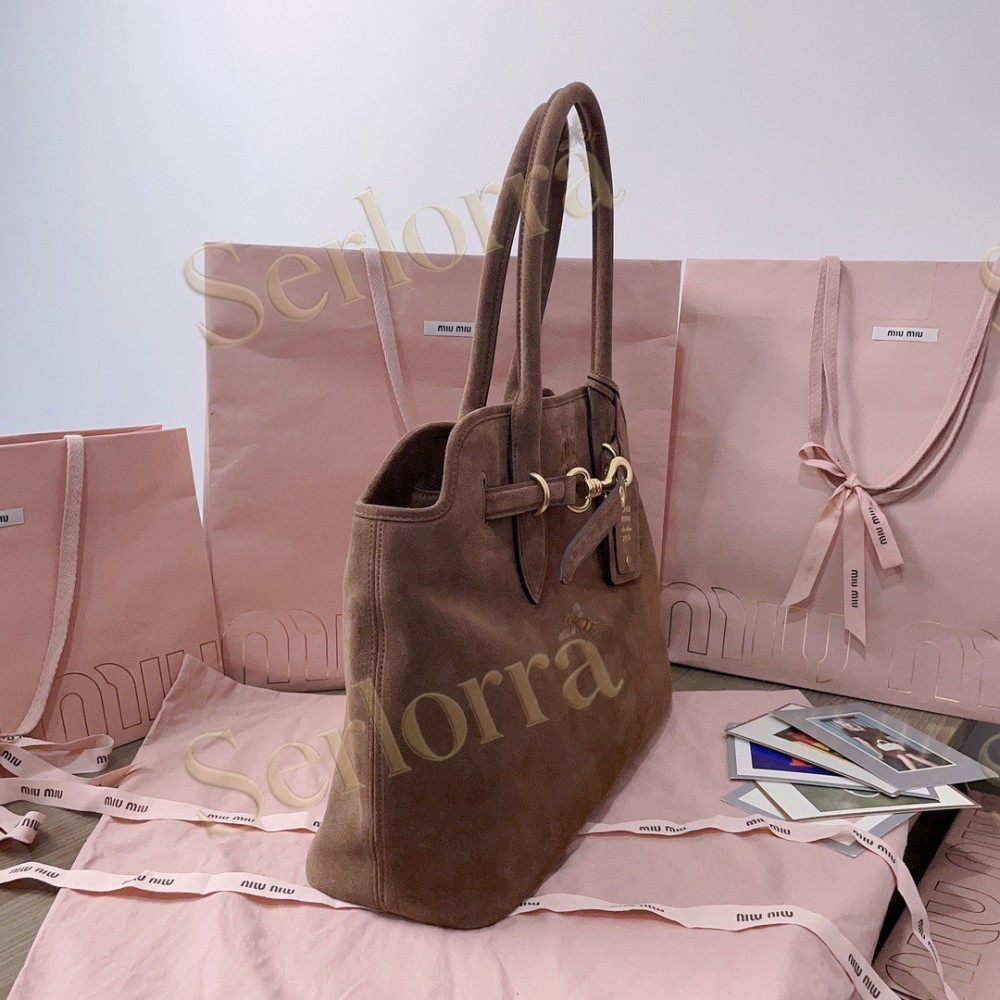 MIU MIU AVENTURE DEERSKIN SUEDE BAG