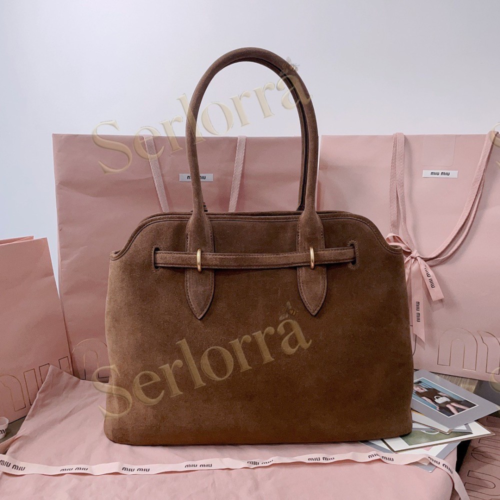 MIU MIU AVENTURE DEERSKIN SUEDE BAG