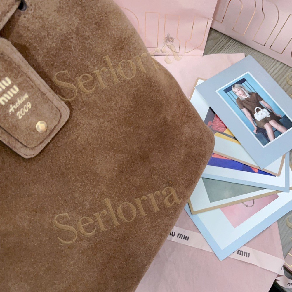 MIU MIU AVENTURE DEERSKIN SUEDE BAG