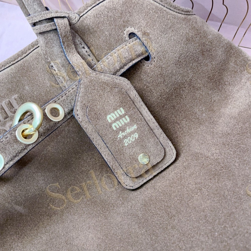 MIU MIU AVENTURE DEERSKIN SUEDE BAG