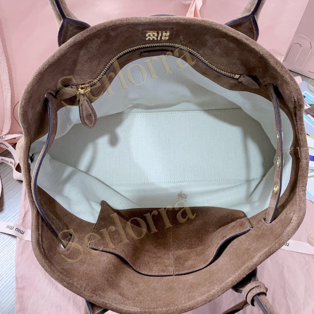 MIU MIU AVENTURE DEERSKIN SUEDE BAG
