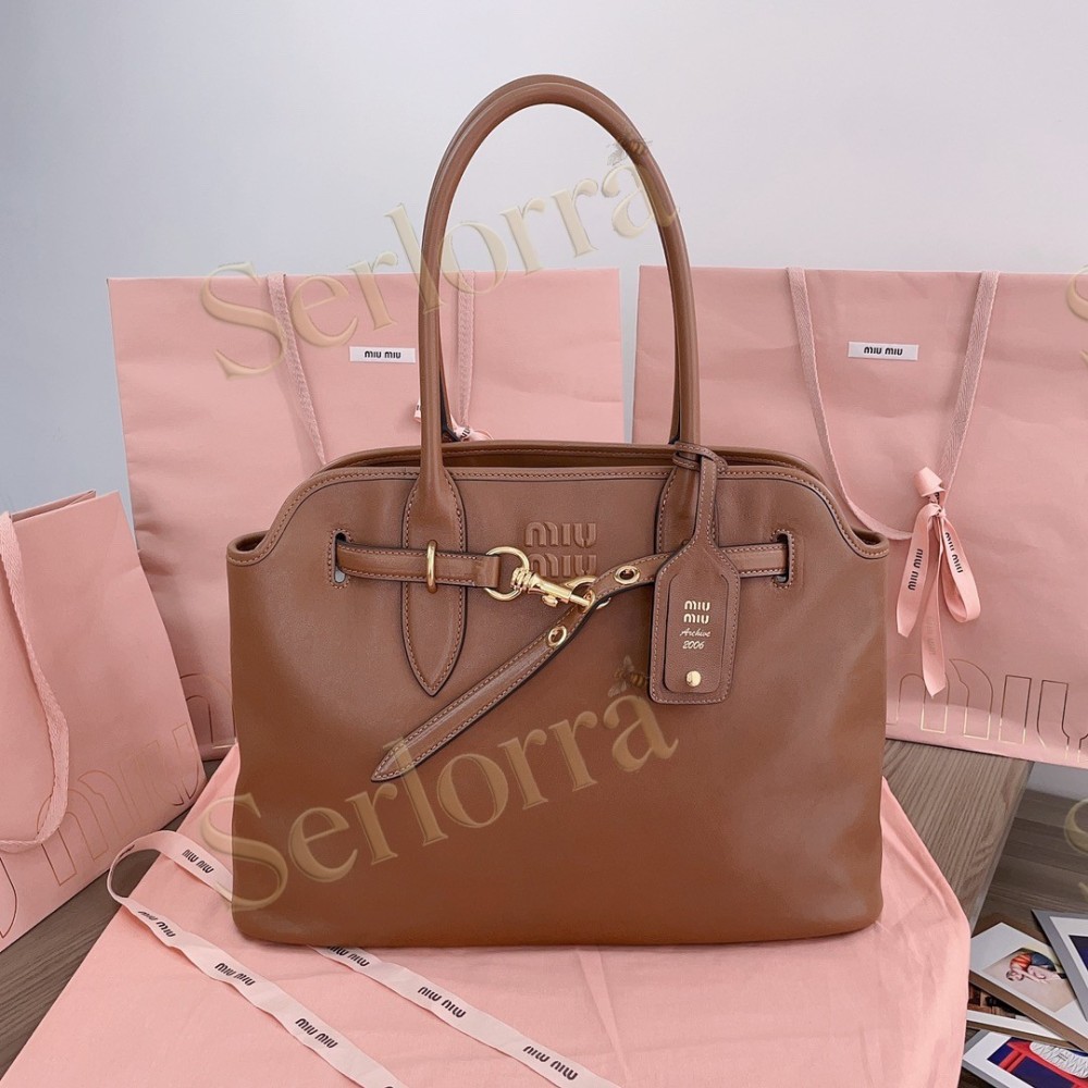 MIU MIU AVENTURE BUTTERY NAPPA LAMBSKIN BAG