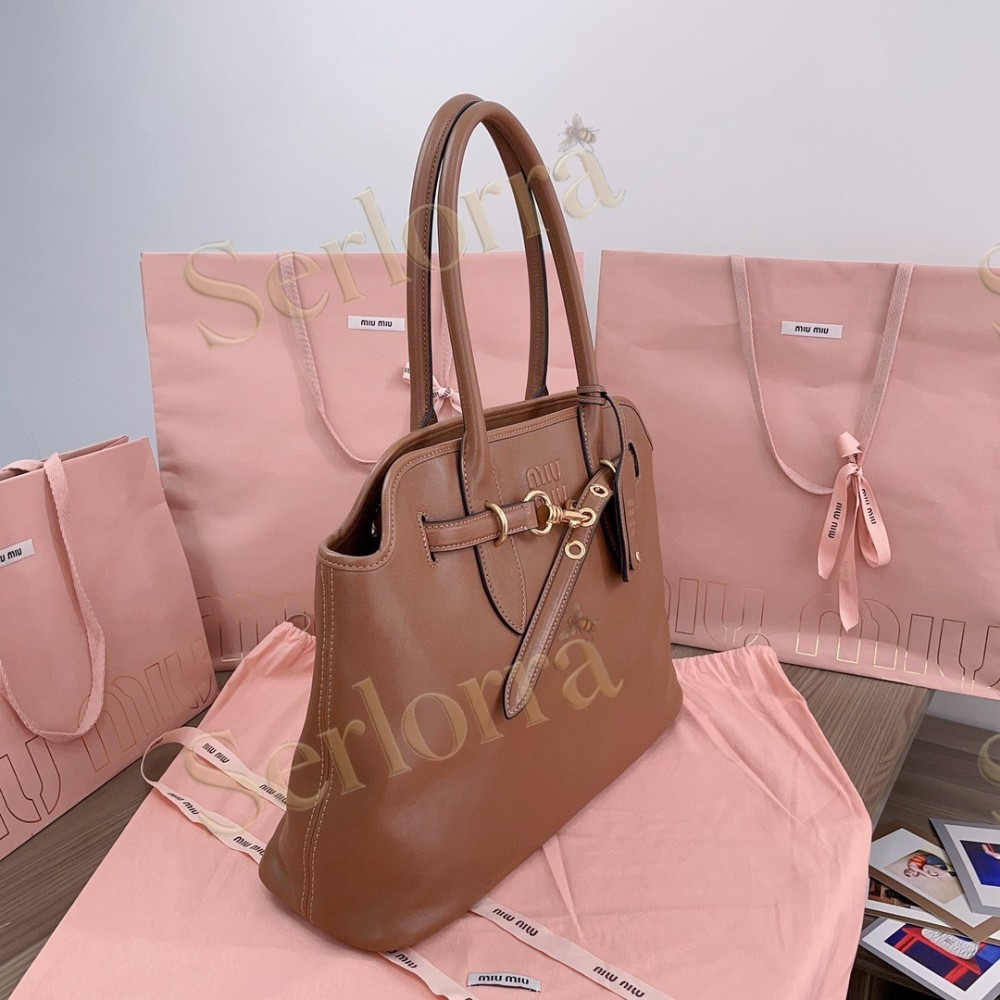 MIU MIU AVENTURE BUTTERY NAPPA LAMBSKIN BAG