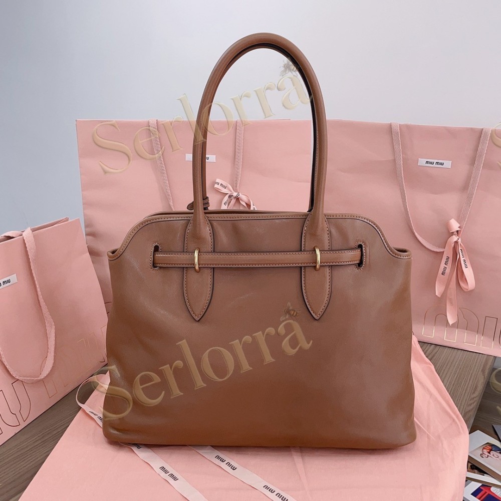 MIU MIU AVENTURE BUTTERY NAPPA LAMBSKIN BAG