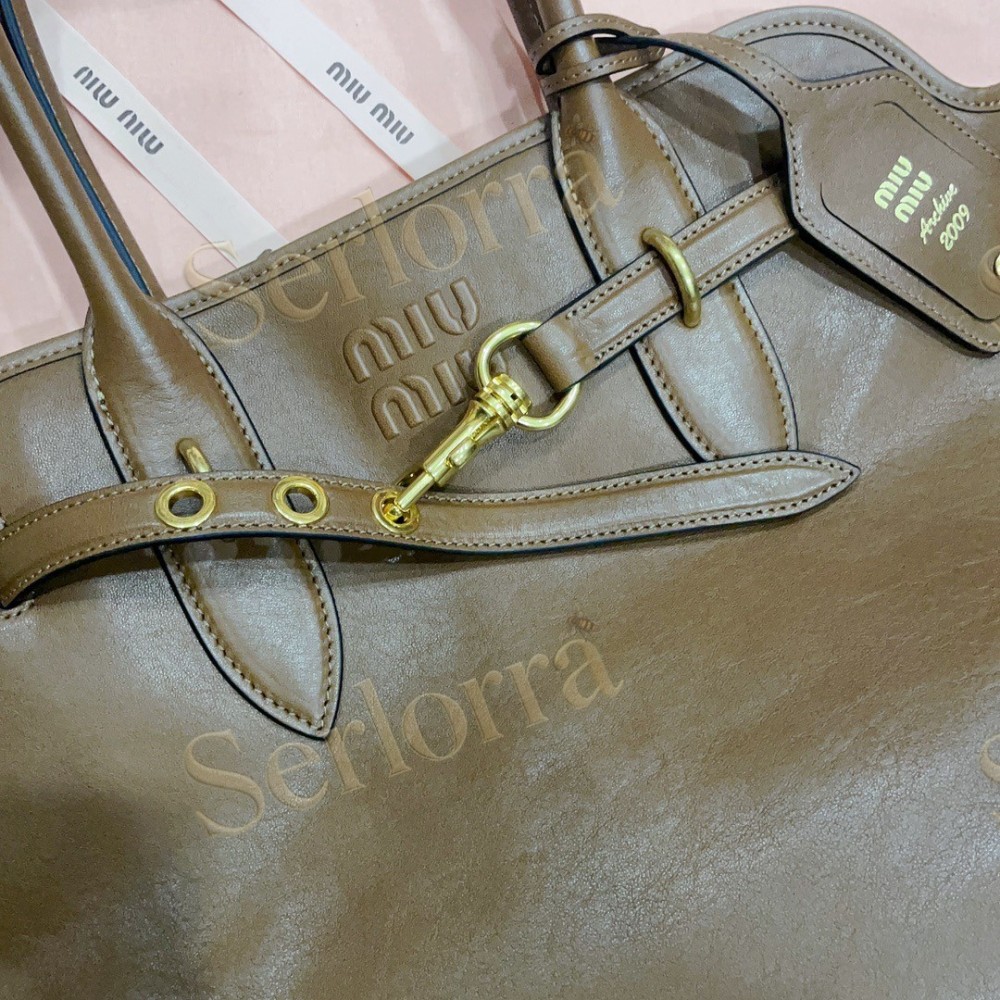 MIU MIU AVENTURE BUTTERY NAPPA LAMBSKIN BAG