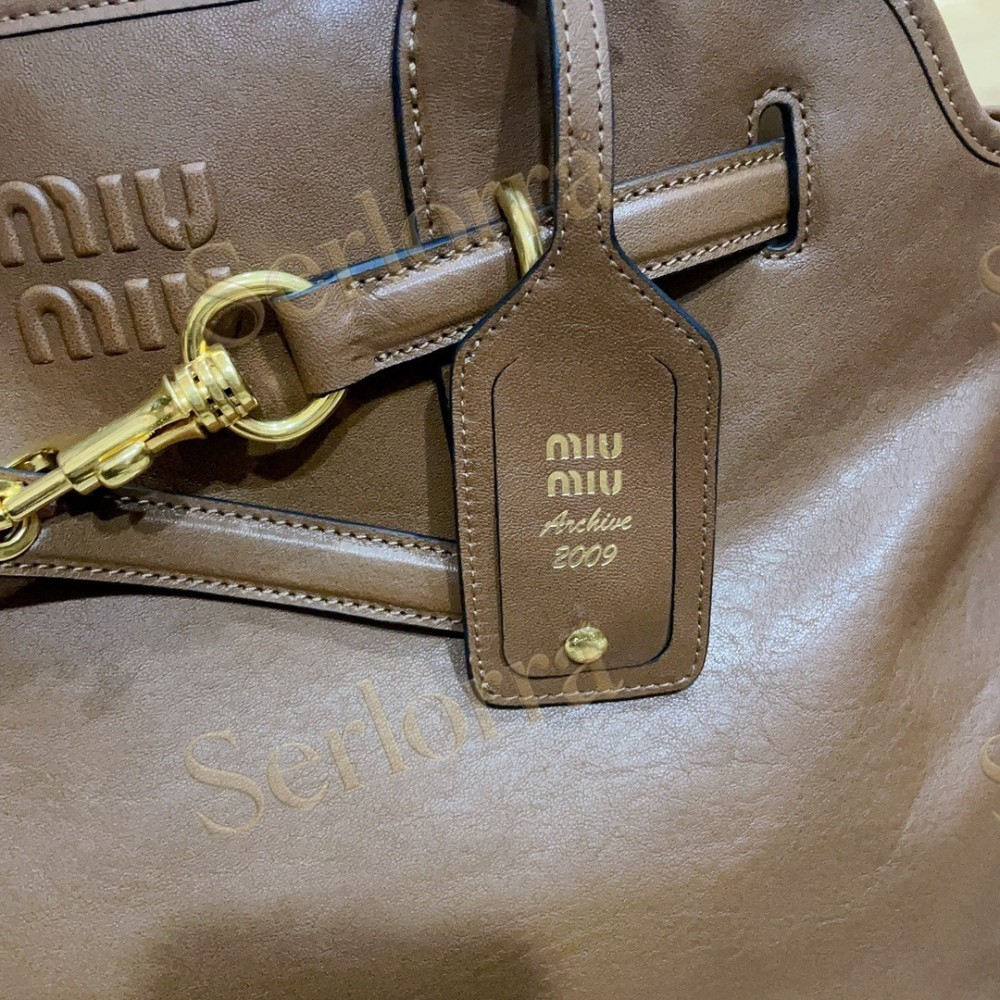 MIU MIU AVENTURE BUTTERY NAPPA LAMBSKIN BAG