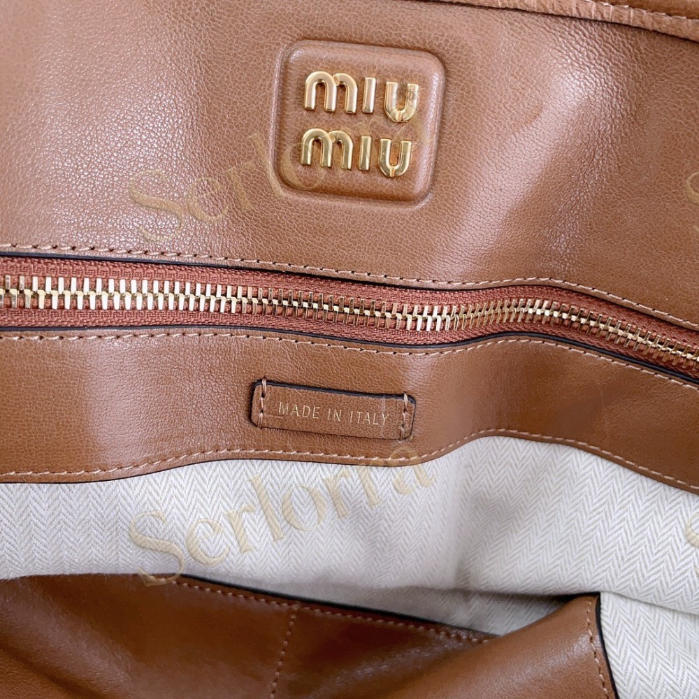 MIU MIU AVENTURE BUTTERY NAPPA LAMBSKIN BAG