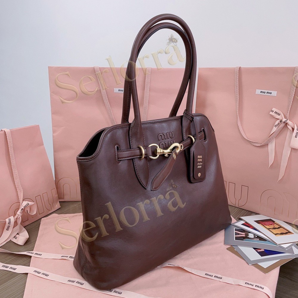 MIU MIU AVENTURE BUTTERY NAPPA LAMBSKIN BAG