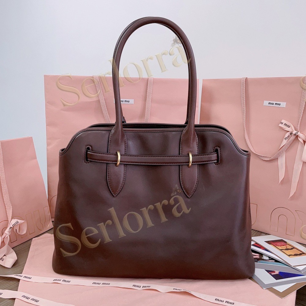 MIU MIU AVENTURE BUTTERY NAPPA LAMBSKIN BAG