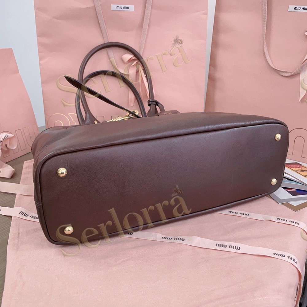 MIU MIU AVENTURE BUTTERY NAPPA LAMBSKIN BAG