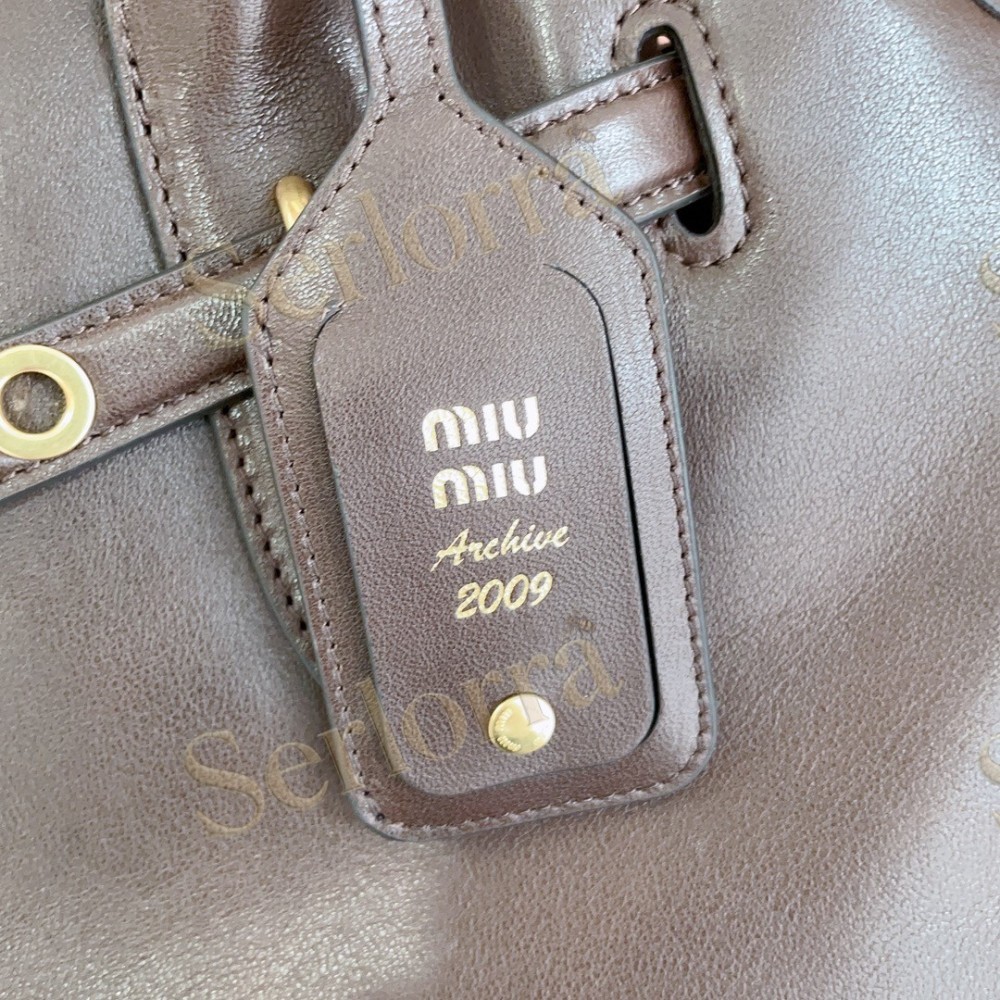 MIU MIU AVENTURE BUTTERY NAPPA LAMBSKIN BAG