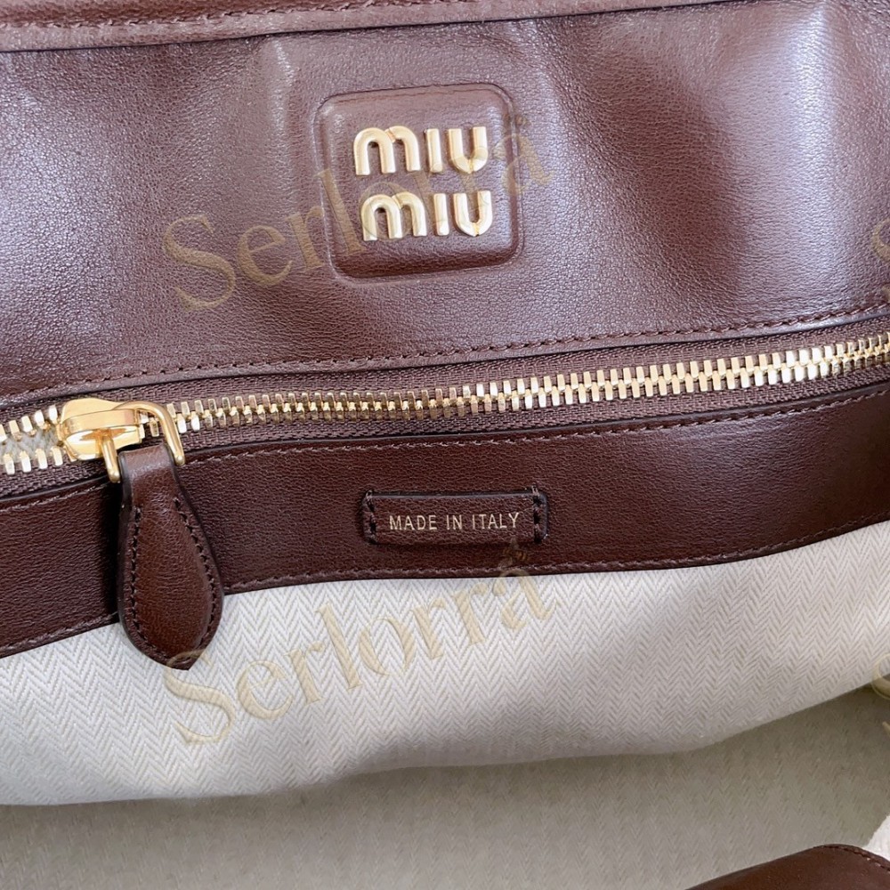 MIU MIU AVENTURE BUTTERY NAPPA LAMBSKIN BAG