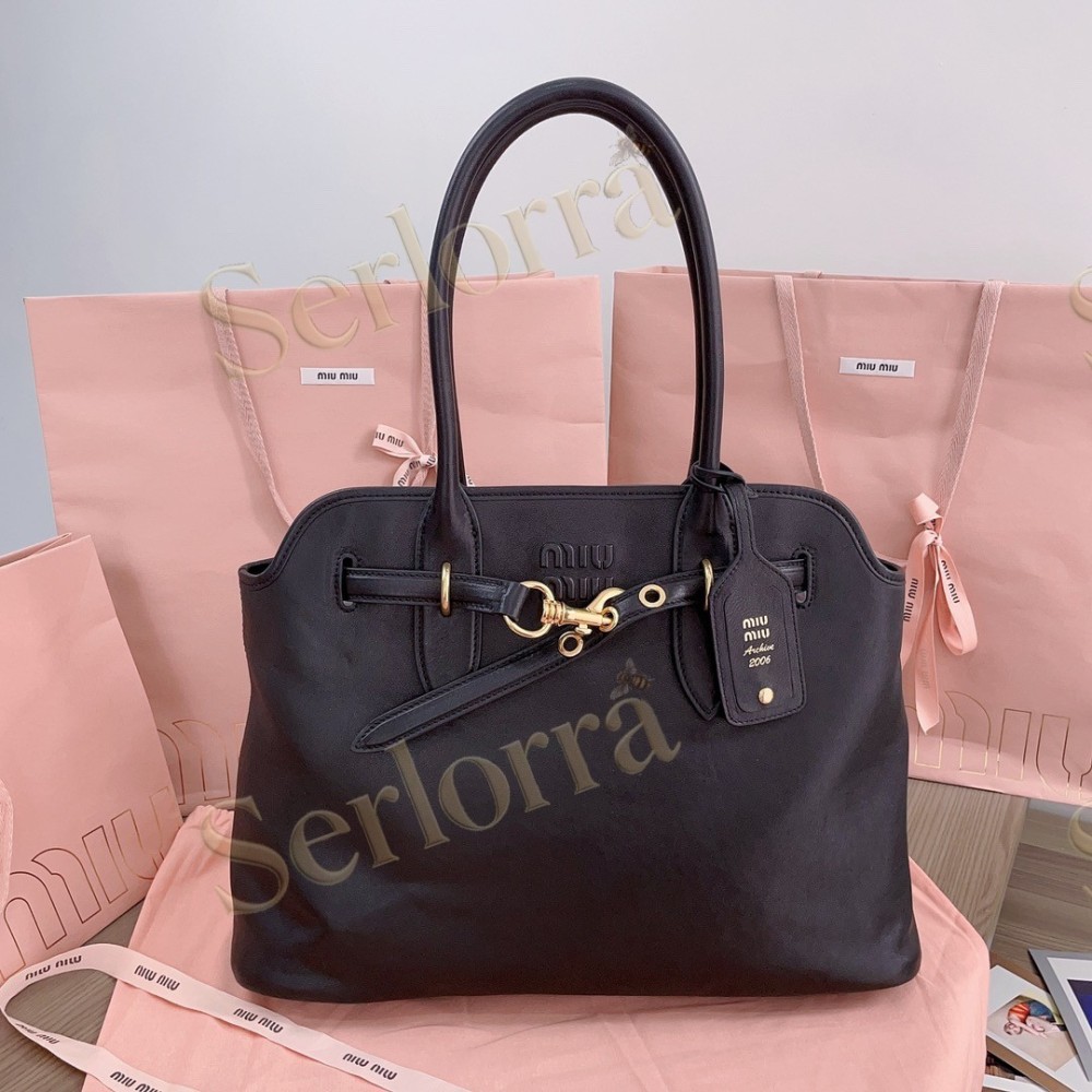MIU MIU AVENTURE BUTTERY NAPPA LAMBSKIN BAG