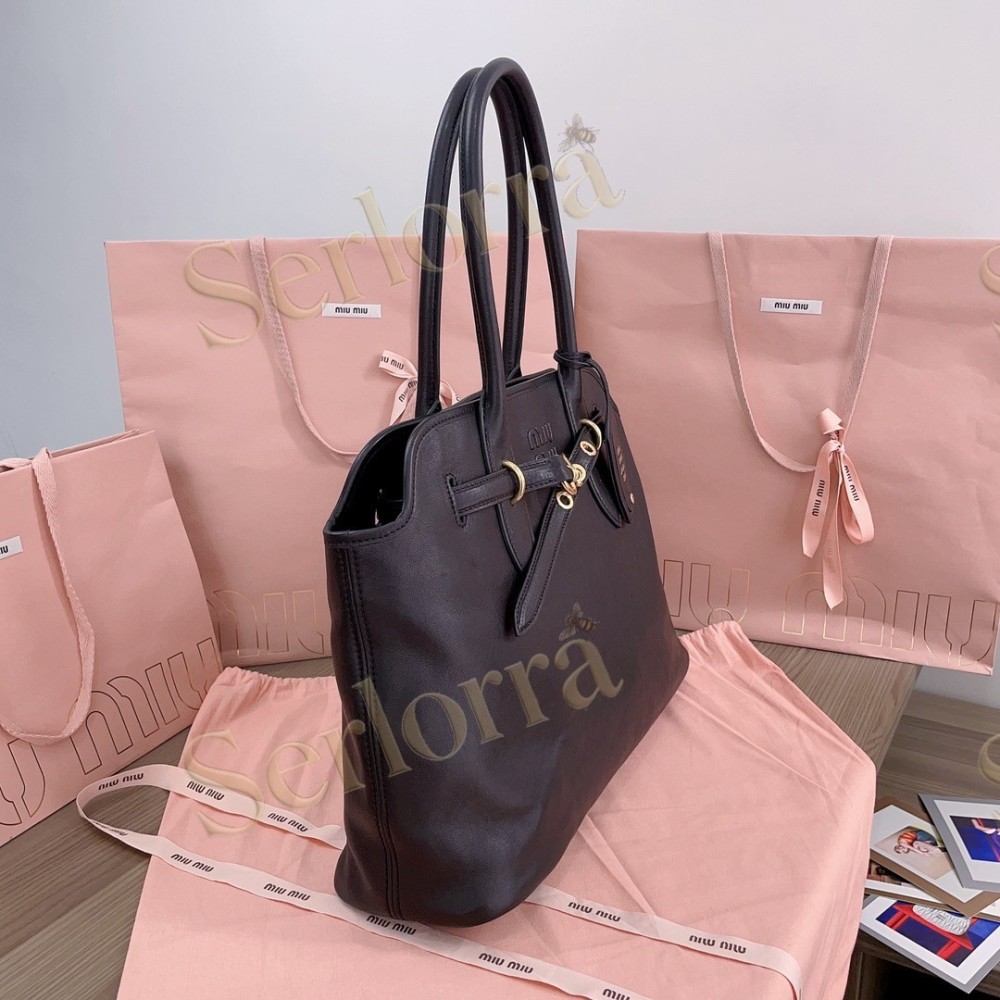 MIU MIU AVENTURE BUTTERY NAPPA LAMBSKIN BAG