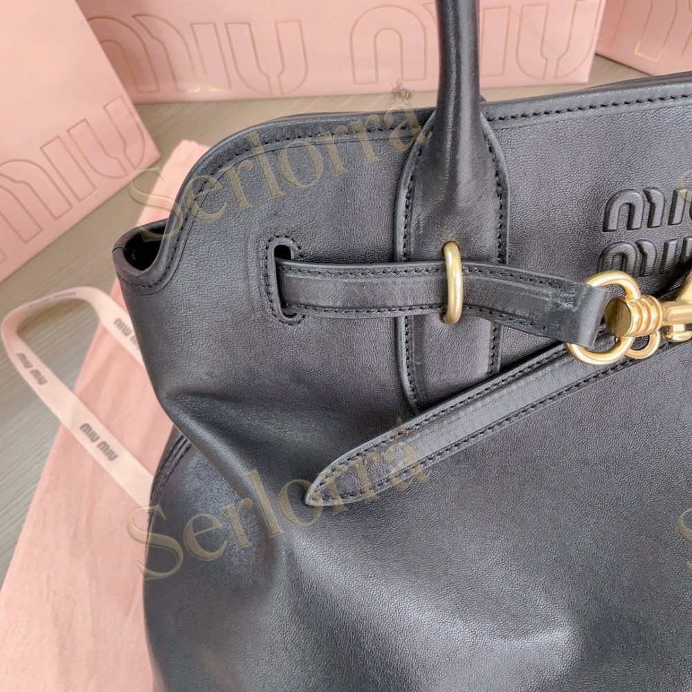 MIU MIU AVENTURE BUTTERY NAPPA LAMBSKIN BAG