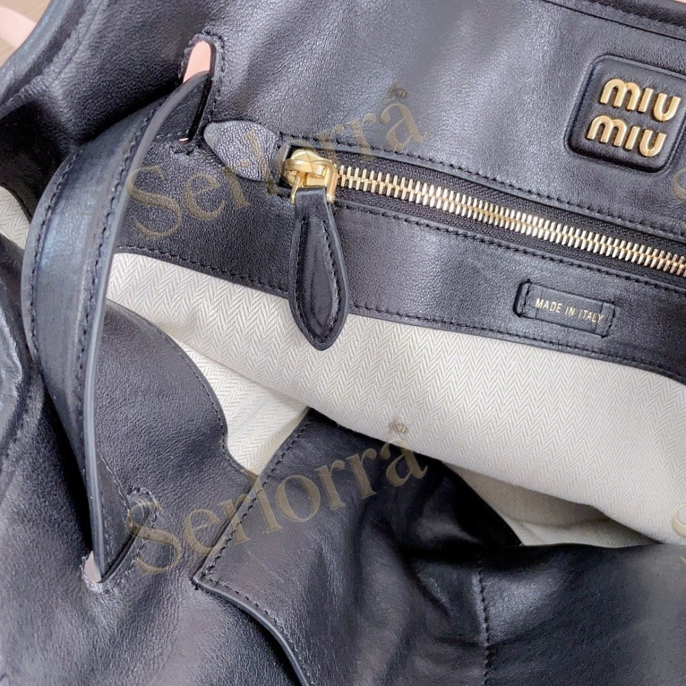 MIU MIU AVENTURE BUTTERY NAPPA LAMBSKIN BAG