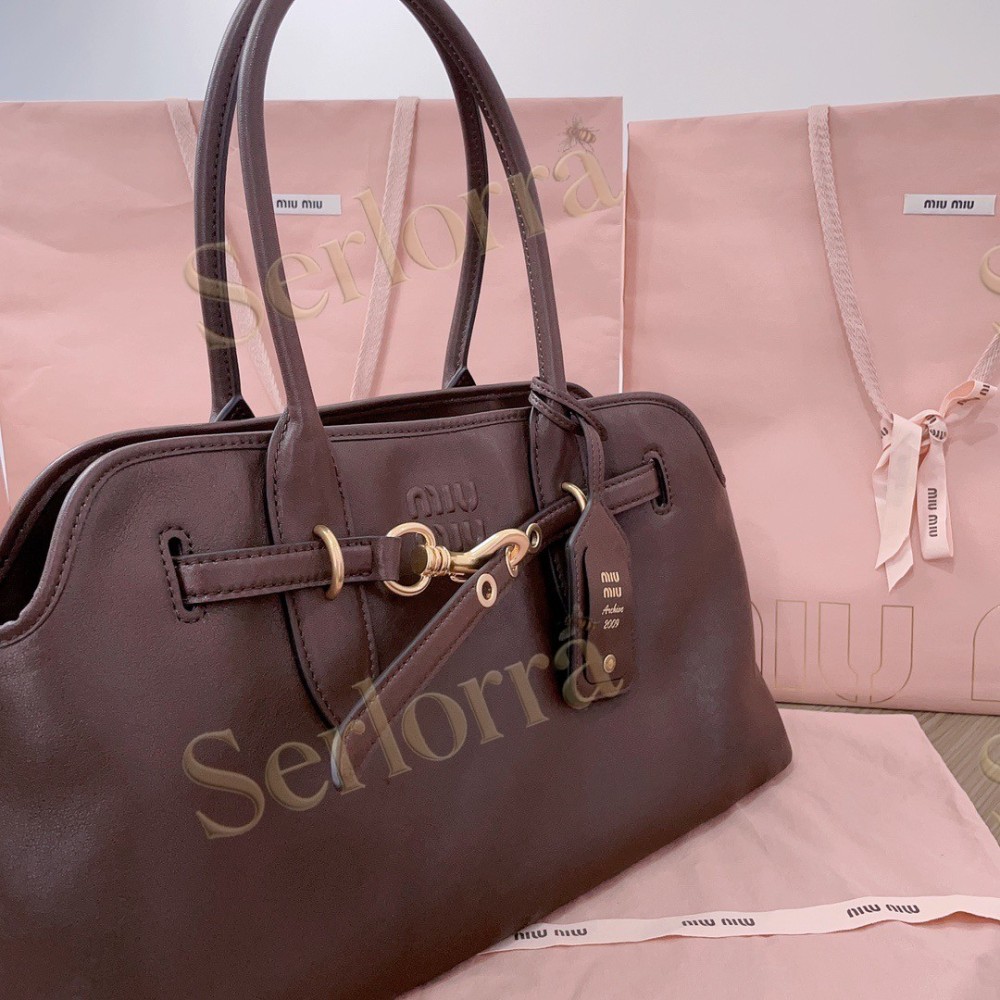 MIU MIU AVENTURE NAPPA LEATHER BAG