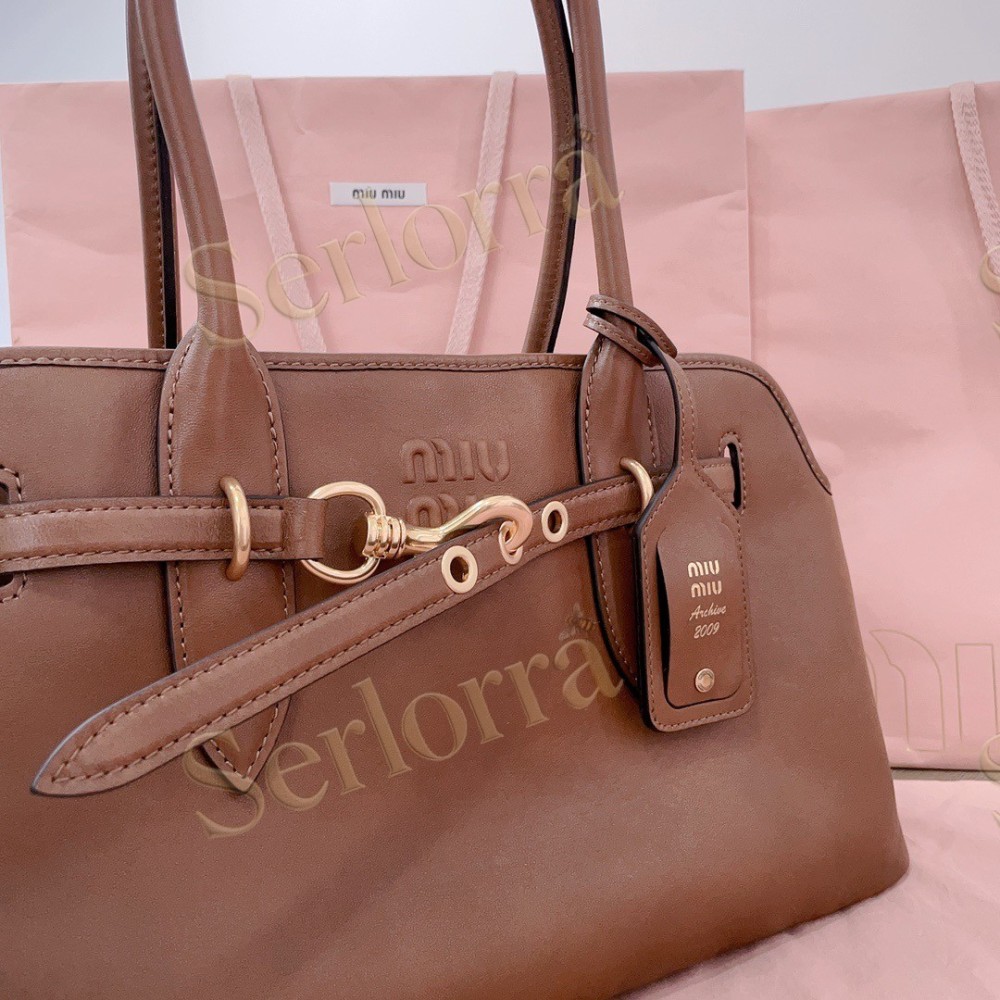 MIU MIU AVENTURE NAPPA LEATHER BAG
