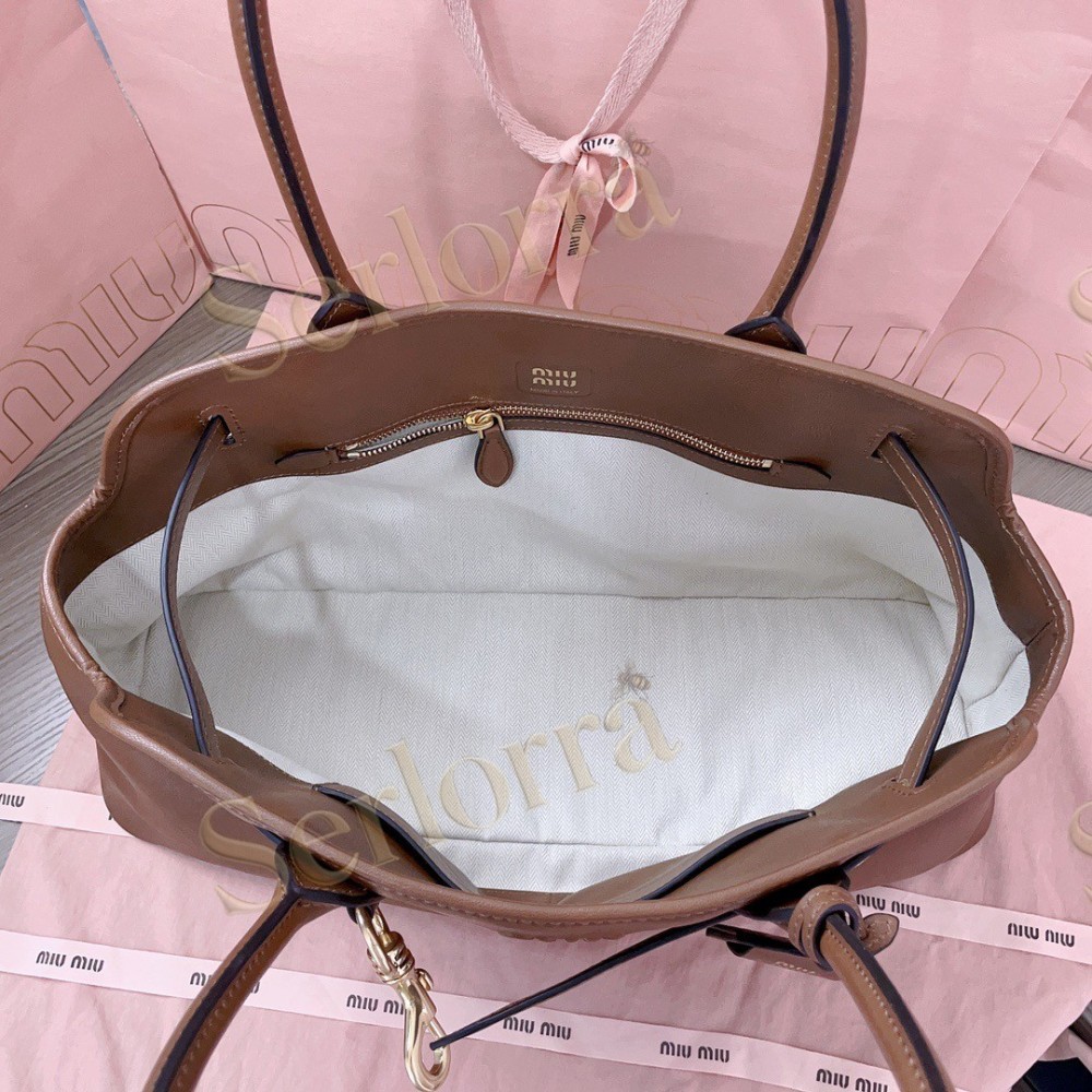 MIU MIU AVENTURE NAPPA LEATHER BAG