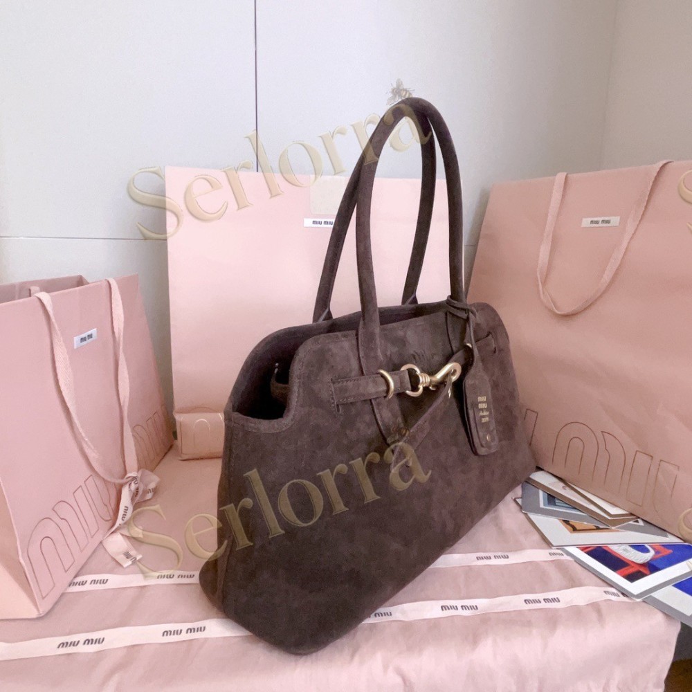 MIU MIU AVENTURE DEERSKIN SUEDE BAG