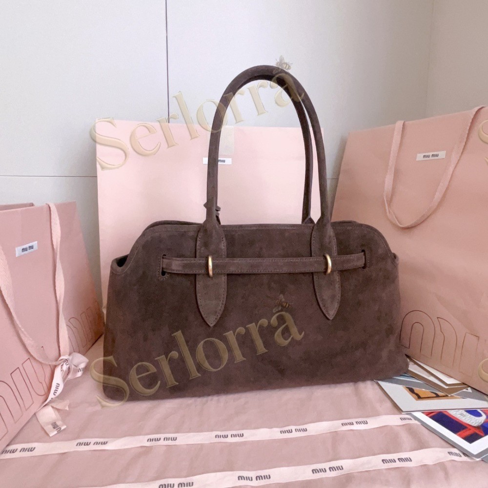 MIU MIU AVENTURE DEERSKIN SUEDE BAG
