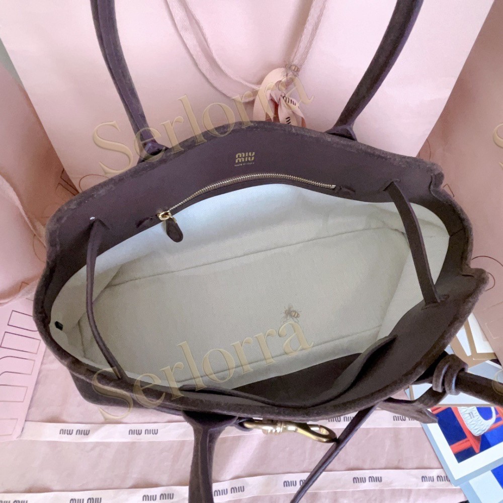 MIU MIU AVENTURE DEERSKIN SUEDE BAG