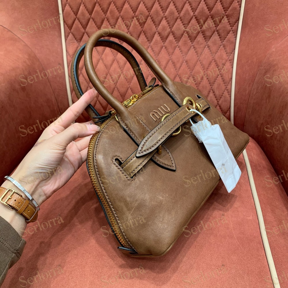 MIU MIU AVENTURE MINI NAPPA LEATHER BAG
