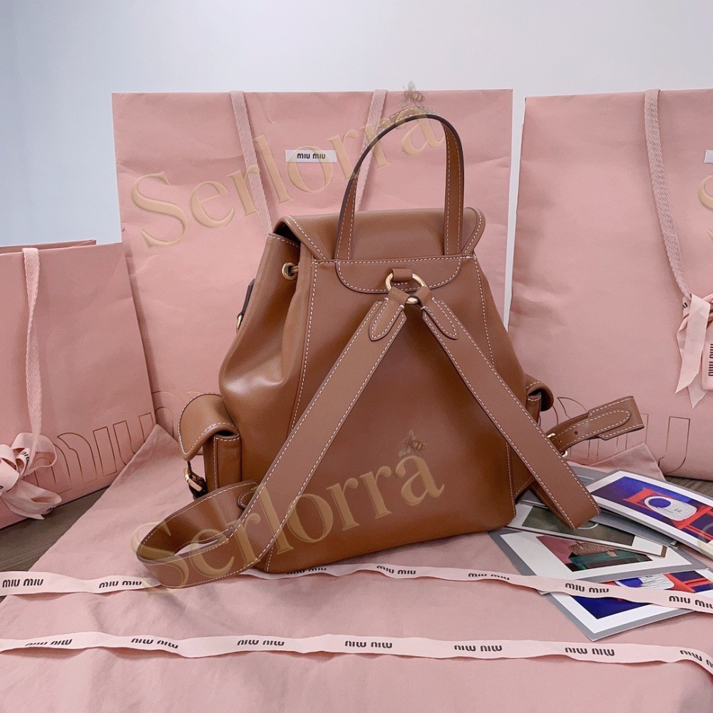 MIU MIU LEATHER BACKPACK