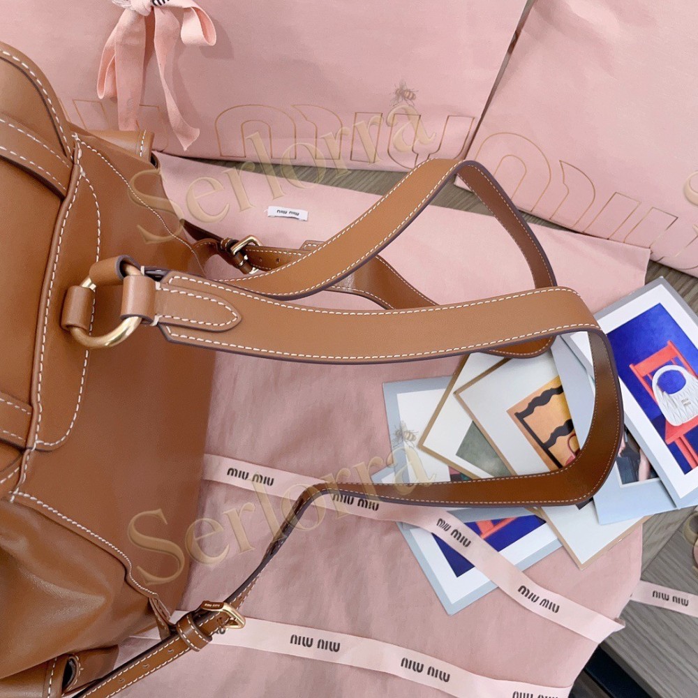 MIU MIU LEATHER BACKPACK