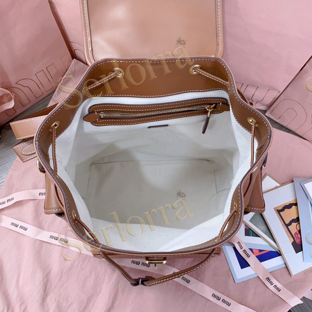 MIU MIU LEATHER BACKPACK