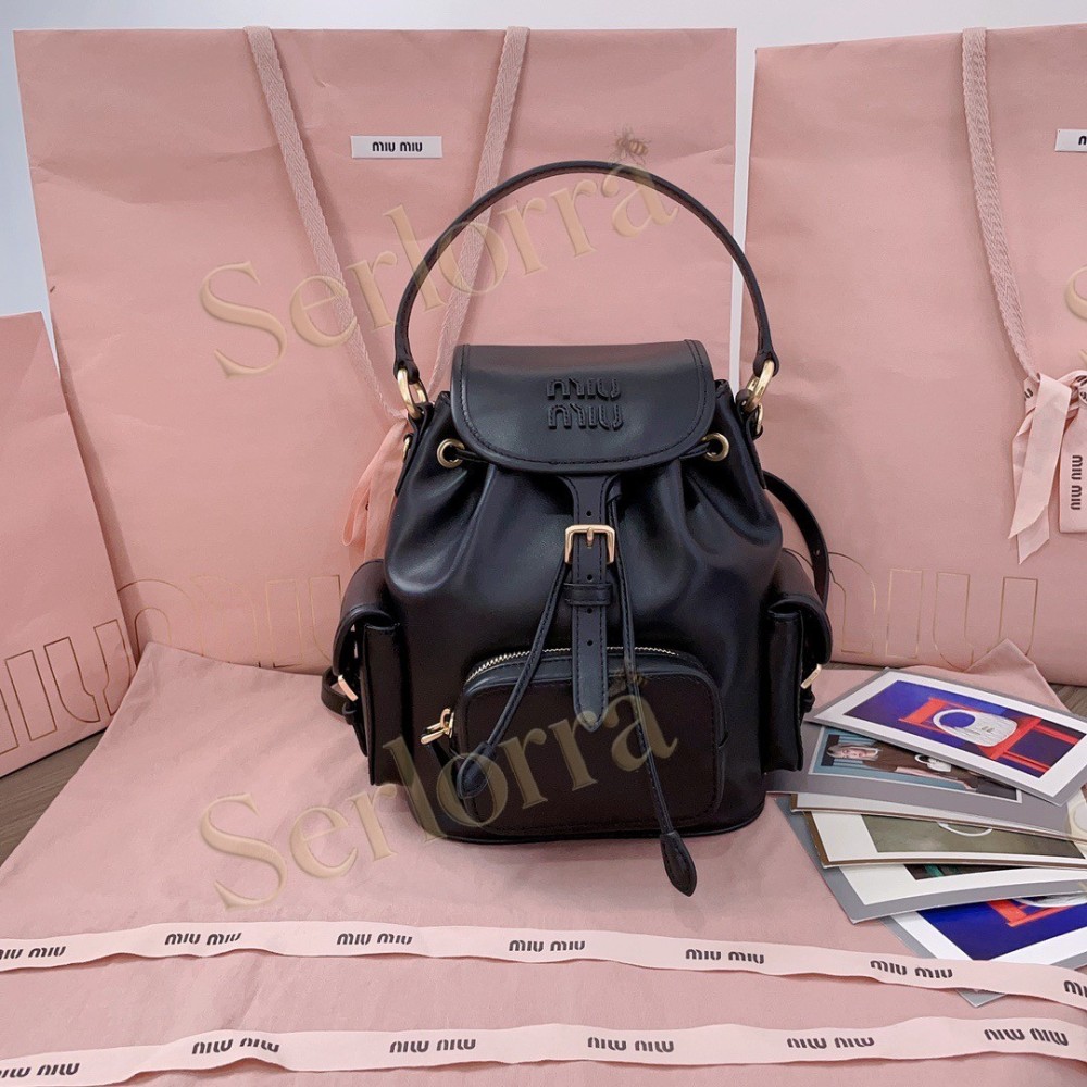 MIU MIU LEATHER BACKPACK