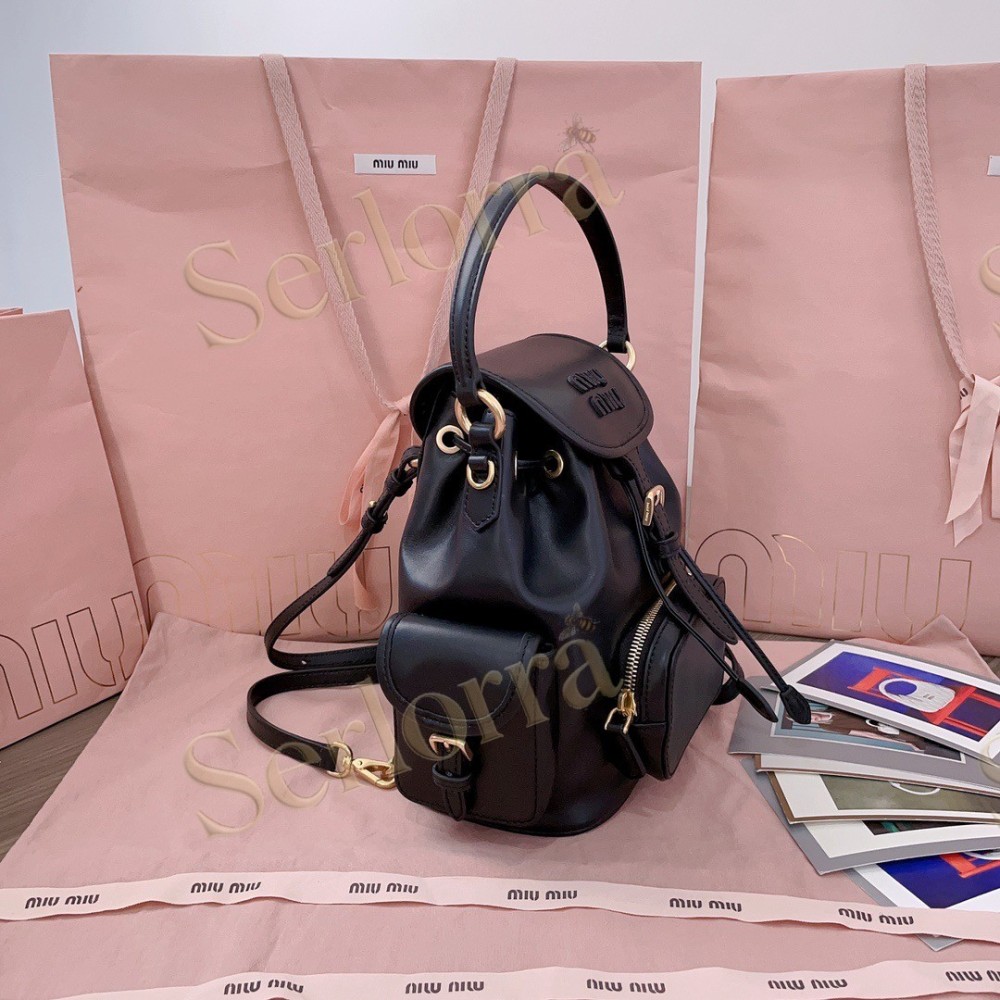 MIU MIU LEATHER BACKPACK