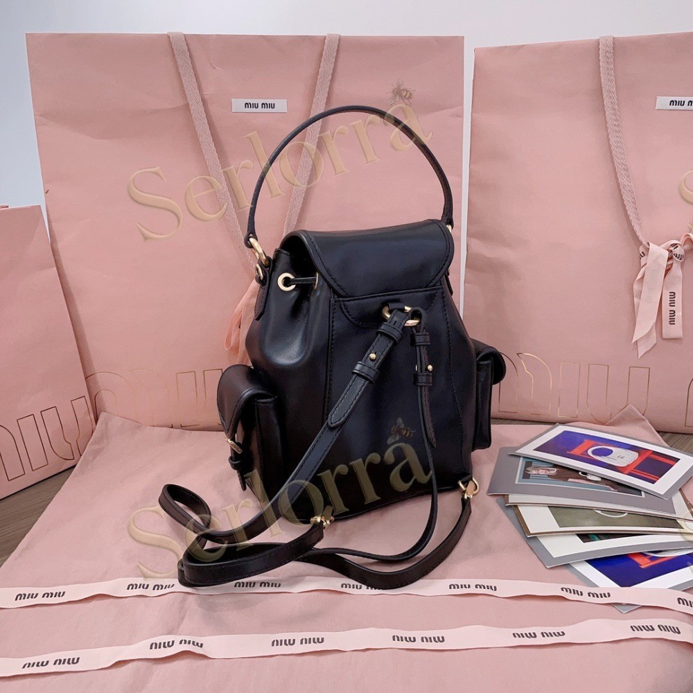 MIU MIU LEATHER BACKPACK