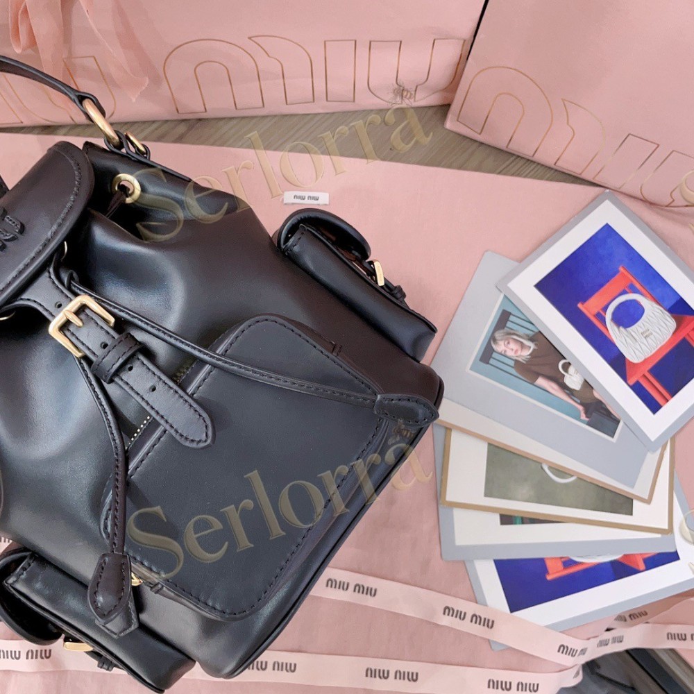 MIU MIU LEATHER BACKPACK