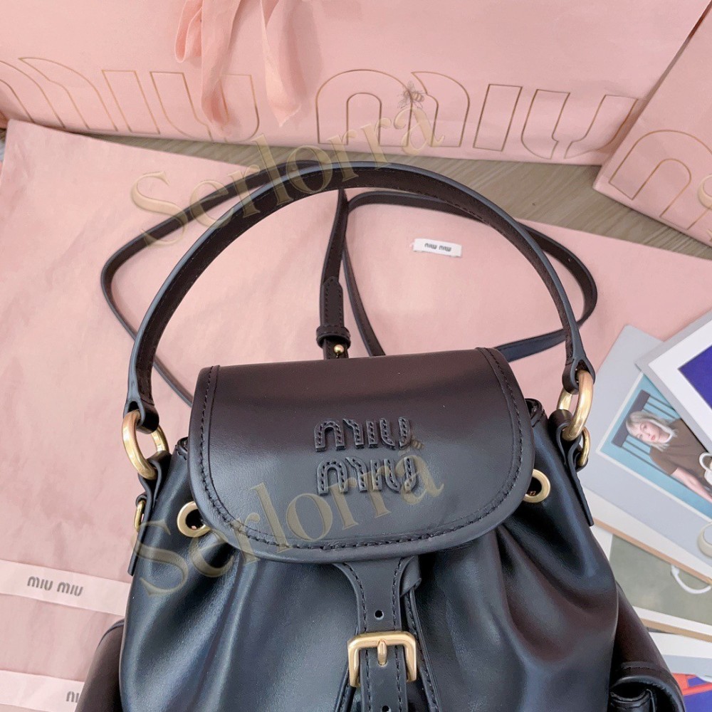 MIU MIU LEATHER BACKPACK