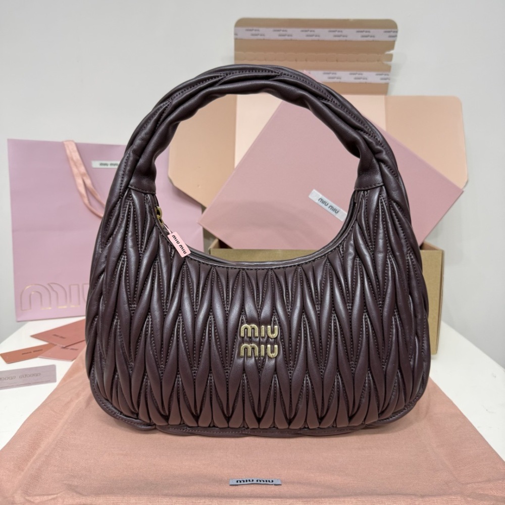 MIU MIU WANDER MATELASSÉ HOBO BAG